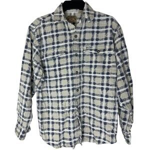 Vintage Guess Jeans Flannel style Size M blue white/cream